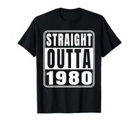 Straight Outta 1980 Classic 1980 Vintage Birth of Birthday Camiseta