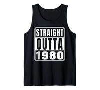Straight Outta 1980 Classic 1980 Vintage Birth of Birthday Camiseta sin Mangas