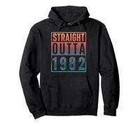 Straight Outta 1982 Birth of Birthday Classic 1982 Vintage Sudadera con Capucha