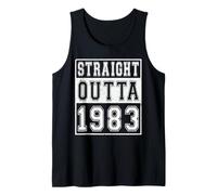 Straight Outta 1983 Classic Birth of Birthday Year Vintage Camiseta sin Mangas
