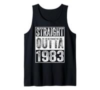 Straight Outta 1983 Men Women Year Birth of Birthday Vintage Camiseta sin Mangas