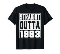 Straight Outta 1983 Vintage 1983 Years Old Birth of Birthday Camiseta