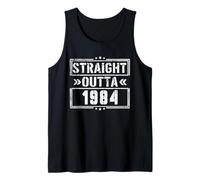 Straight Outta 1984 Birth of Birthday Born in 1984 Vintage Camiseta sin Mangas