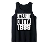 Straight Outta 1985 Vintage 1985 Years Old Birth of Birthday Camiseta sin Mangas