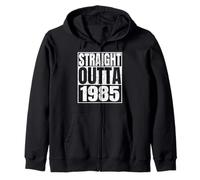 Straight Outta 1985 Vintage Year Classic Birth of Birthday Sudadera con Capucha