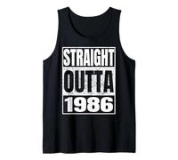 Straight Outta 1986 Classic Year Birth of Birthday Vintage Camiseta sin Mangas