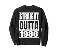 Straight Outta 1986 Classic Year Birth of Birthday Vintage Sudadera