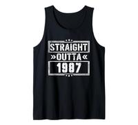 Straight Outta 1987 Birth of Birthday Born in 1987 Vintage Camiseta sin Mangas