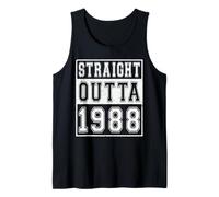 Straight Outta 1988 Classic Birth of Birthday Year Vintage Camiseta sin Mangas