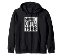 Straight Outta 1988 Classic Years Vintage Birth of Birthday Sudadera con Capucha