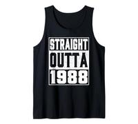 Straight Outta 1988 Vintage 1988 Years Old Birth of Birthday Camiseta sin Mangas