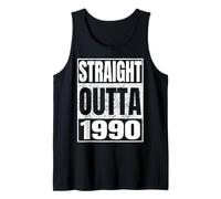 Straight Outta 1990 Classic Year Birth of Birthday Vintage Camiseta sin Mangas
