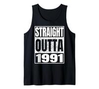 Straight Outta 1991 Classic Year Birth of Birthday Vintage Camiseta sin Mangas