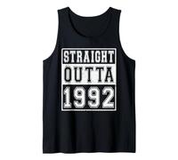 Straight Outta 1992 Classic Birth of Birthday Year Vintage Camiseta sin Mangas