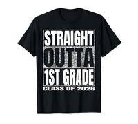 Straight Outta 1st Grade Class 2026 Graduate Year 1st Grade Camiseta