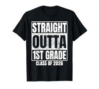 Straight Outta 1st Grade Class 2026 Graduation First Grade Camiseta