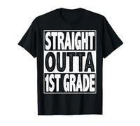 Straight Outta 1st Grade Funny 2026 First Grade Graduation Camiseta