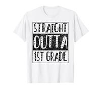 Straight Outta 1st Grade Graduate Class 2026 Boys and Kids Camiseta
