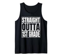 Straight Outta 1st Grade Graduate Class Of 2025 First Grade Camiseta sin Mangas