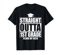 Straight Outta 1st Grade Graduation Class 2026 First Grade Camiseta
