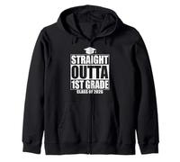 Straight Outta 1st Grade Graduation Class 2026 First Grade Sudadera con Capucha