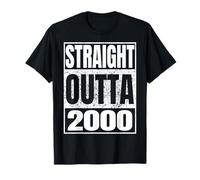 Straight Outta 2000 Classic Year Birth of Birthday Vintage Camiseta