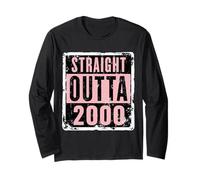 Straight Outta 2000 Cumpleaños para mujeres y niñas, divertido Manga Larga