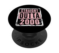 Straight Outta 2000 Cumpleaños para mujeres y niñas, divertido PopSockets PopGrip Adhesivo