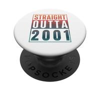 Straight Outta 2001 Birth of Birthday Classic 2001 Vintage PopSockets PopGrip Adhesivo