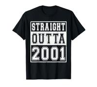 Straight Outta 2001 Classic Birth of Birthday Year Vintage Camiseta