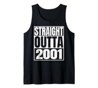 Straight Outta 2001 Vintage Year Classic Birth of Birthday Camiseta sin Mangas