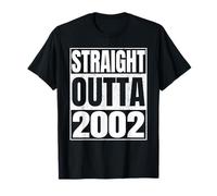 Straight Outta 2002 Birth of Birthday 2002 Years Old Vintage Camiseta