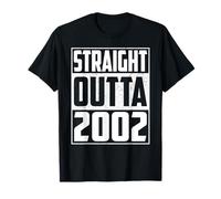 Straight Outta 2002 Birthday Year Vintage 2002 Men Women Camiseta