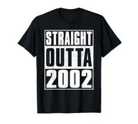 Straight Outta 2002 Men Women Vintage 2002 Birth of Birthday Camiseta