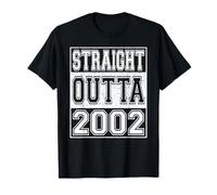 Straight Outta 2002 Men Women Vintage Year 2002 Birthday Camiseta