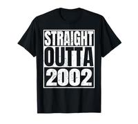 Straight Outta 2002 Vintage Year Classic Birth of Birthday Camiseta