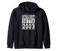 Straight Outta 2003 Classic Birth of Birthday Year Vintage Sudadera con Capucha