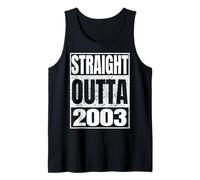 Straight Outta 2003 Classic Year Birth of Birthday Vintage Camiseta sin Mangas