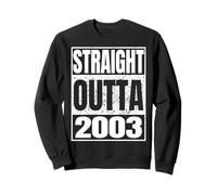 Straight Outta 2003 Classic Year Birth of Birthday Vintage Sudadera