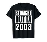 Straight Outta 2003 Men Women Vintage 2003 Birth of Birthday Camiseta