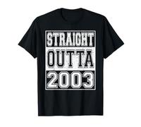 Straight Outta 2003 Men Women Vintage Year 2003 Birthday Camiseta