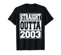 Straight Outta 2003 Vintage Year 2003 Men Women Birthday Camiseta