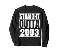 Straight Outta 2003 Vintage Year Classic Birth of Birthday Sudadera