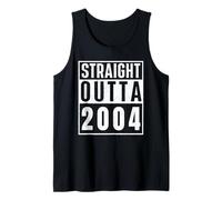 Straight Outta 2004 Birth of Birthday Classic Years Vintage Camiseta sin Mangas
