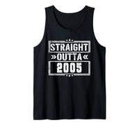 Straight Outta 2005 Birth of Birthday Born in 2005 Vintage Camiseta sin Mangas