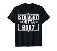 Straight Outta 2006 Birth of Birthday Born in 2006 Vintage Camiseta