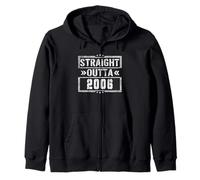 Straight Outta 2006 Birth of Birthday Born in 2006 Vintage Sudadera con Capucha
