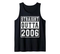 Straight Outta 2006 Classic Birth of Birthday Year Vintage Camiseta sin Mangas