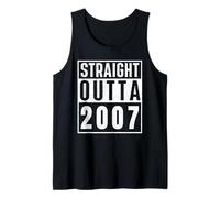 Straight Outta 2007 Birth of Birthday Classic Years Vintage Camiseta sin Mangas