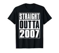 Straight Outta 2007 Men Women Vintage 2007 Birth of Birthday Camiseta